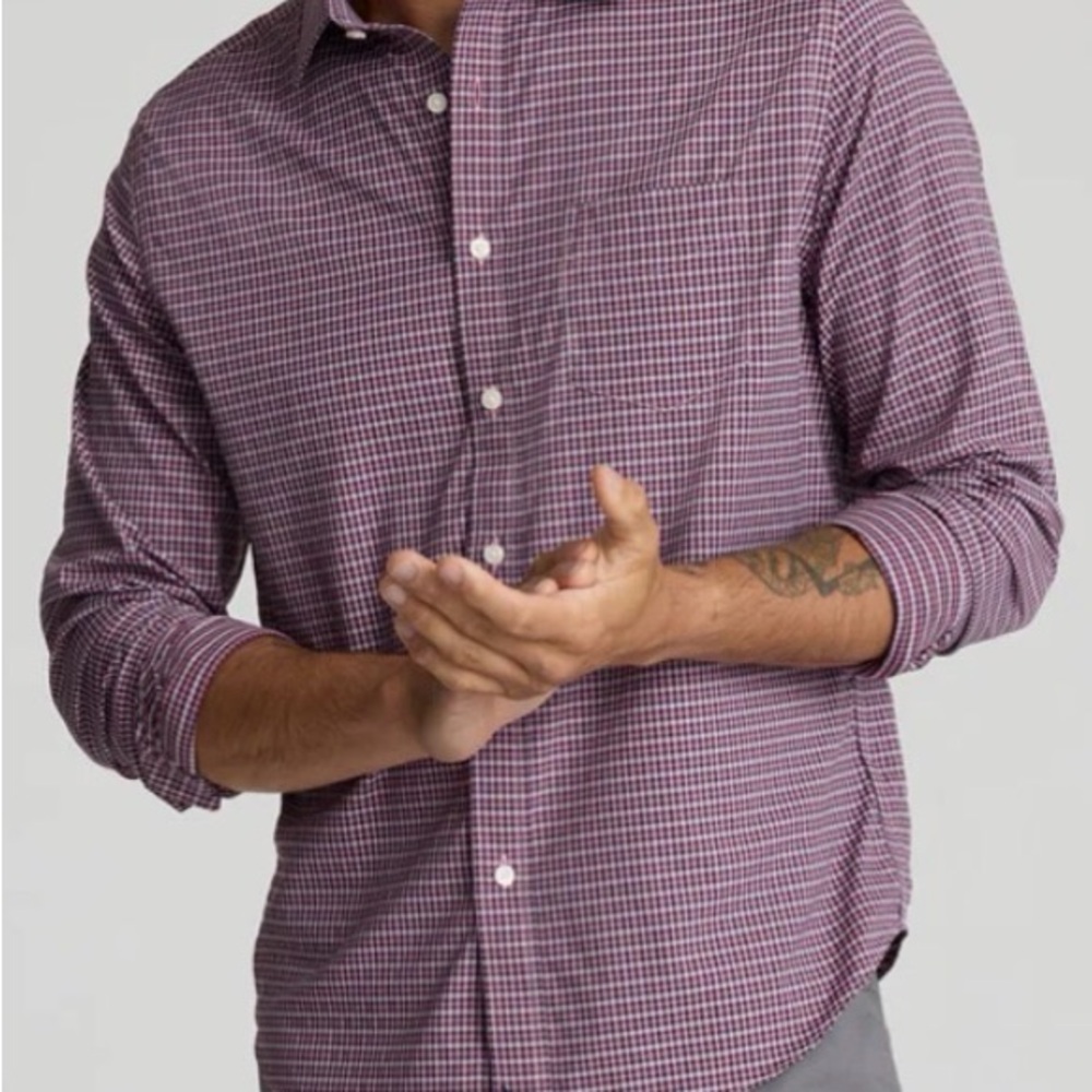 UNTUCKit Long-Sleeve Checked Button-Down Shirt (B… - image 3